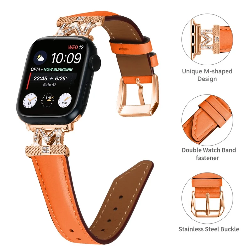 Rose Gold Buckle Strap Apple Watch Universal 41mm/40mm/38mm Watch Band