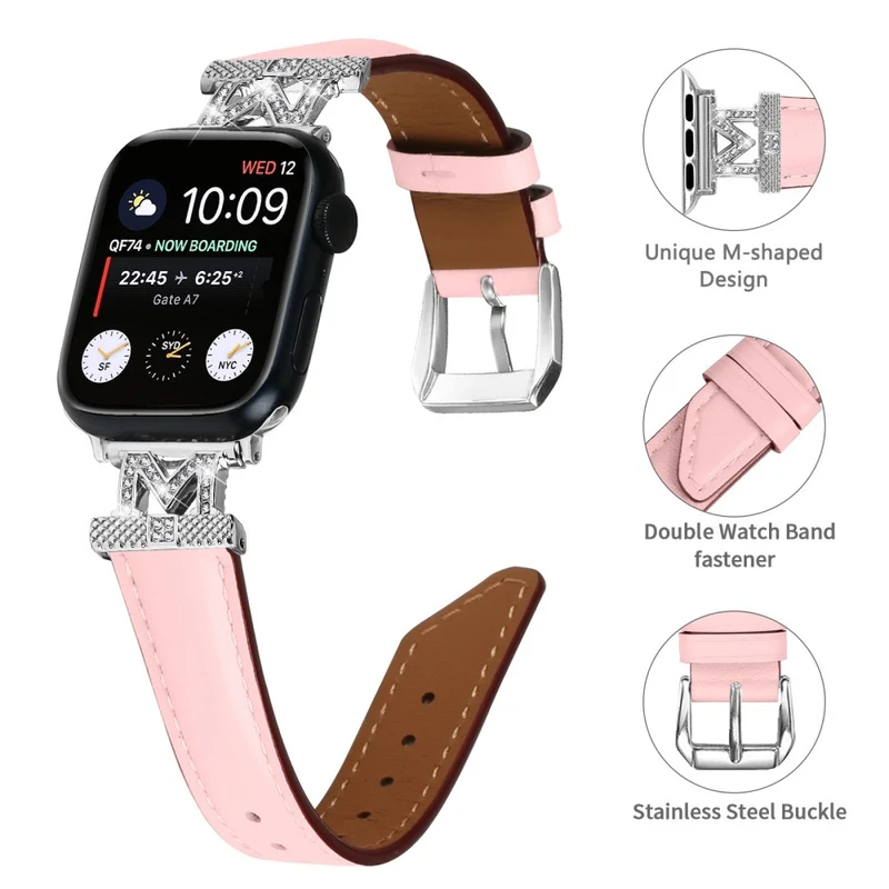 Watch Strap Apple Watch Universal 49mm/45mm/42mm Watchband with Silver Buckle