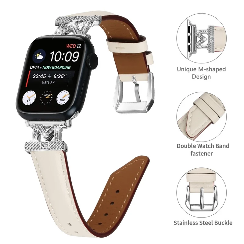 Watch Strap Apple Watch Universal 49mm/45mm/42mm Watchband with Silver Buckle