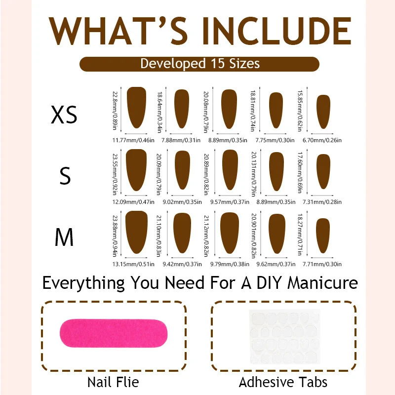 Blumenmuster Press-On Nail Set