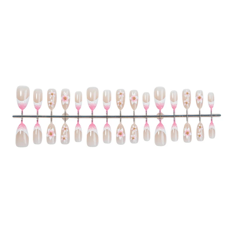 Blumenmuster Press-On Nail Set