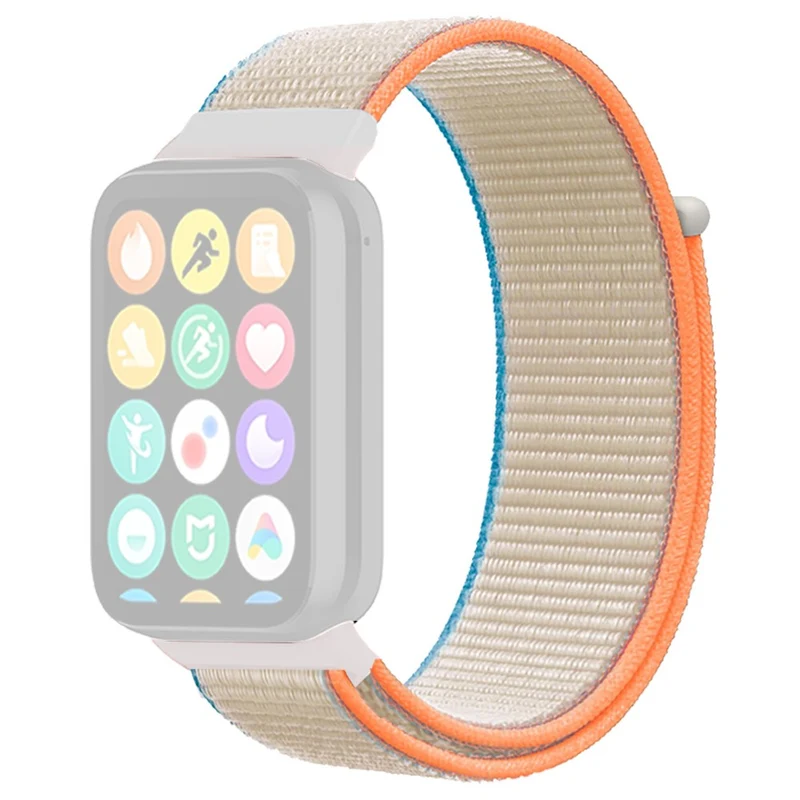 Xiaomi Smart Band 8 Pro / Redmi Watch 4 Nylon Loop Watch Band Breathable Sport Strap - Rainbow