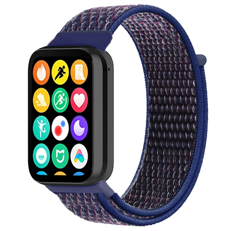 Xiaomi Smart Band 8 Pro / Redmi Watch 4 Nylon Loop Watch Band Breathable Sport Strap - Rainbow