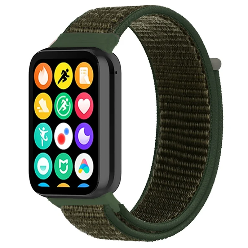 Xiaomi Smart Band 8 Pro / Redmi Watch 4 Nylon Loop Watch Band Breathable Sport Strap - Rainbow