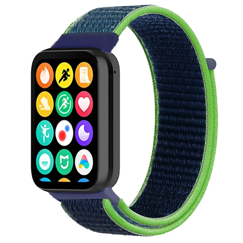 Xiaomi Smart Band 8 Pro / Redmi Watch 4 Nylon Loop Watch Band Breathable Sport Strap - Rainbow