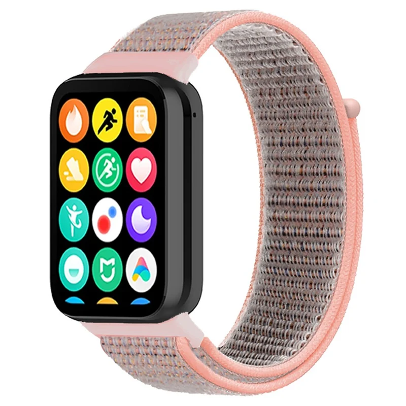 Xiaomi Smart Band 8 Pro / Redmi Watch 4 Nylon Loop Watch Band Breathable Sport Strap - Rainbow