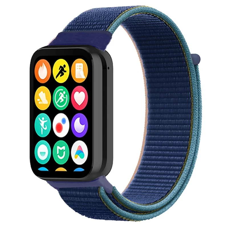 Xiaomi Smart Band 8 Pro / Redmi Watch 4 Nylon Loop Watch Band Breathable Sport Strap - Rainbow