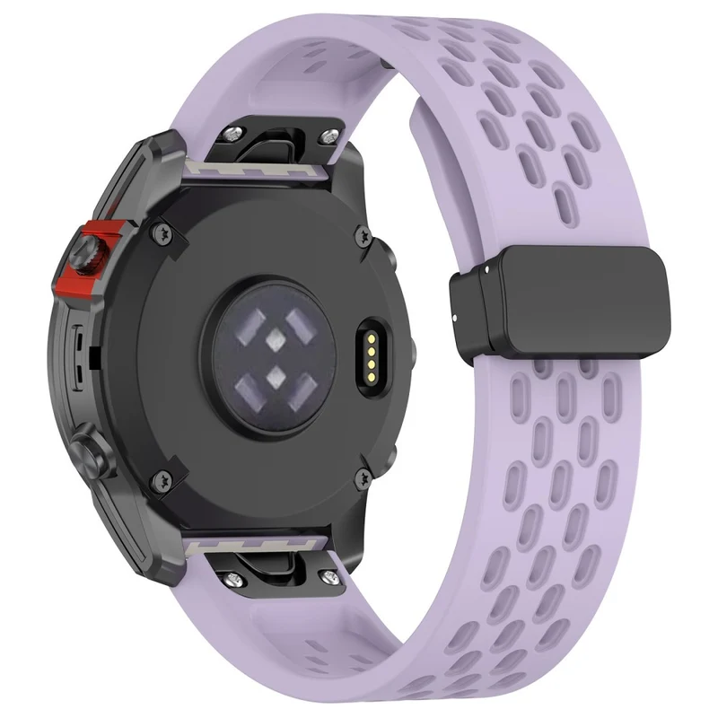 20mm multi-hole style silicone strap with buckle for Garmin Watch