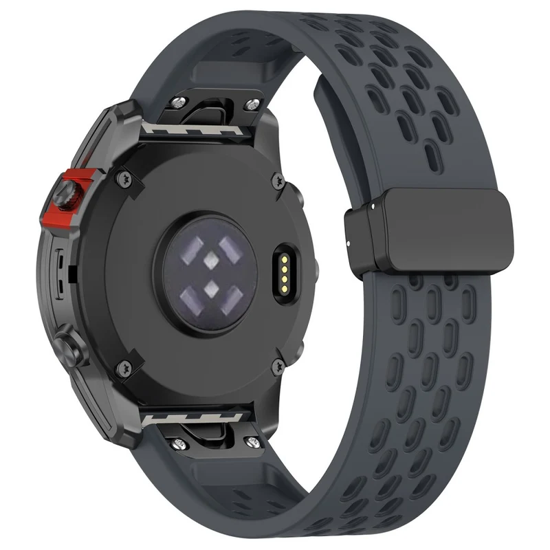20mm multi-hole style silicone strap with buckle for Garmin Watch