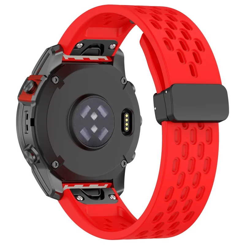 20mm multi-hole style silicone strap with buckle for Garmin Watch