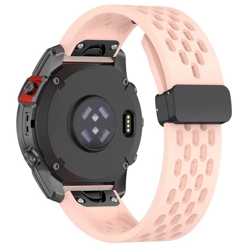 20mm multi-hole style silicone strap with buckle for Garmin Watch
