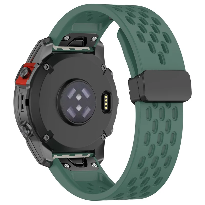 20mm multi-hole style silicone strap with buckle for Garmin Watch