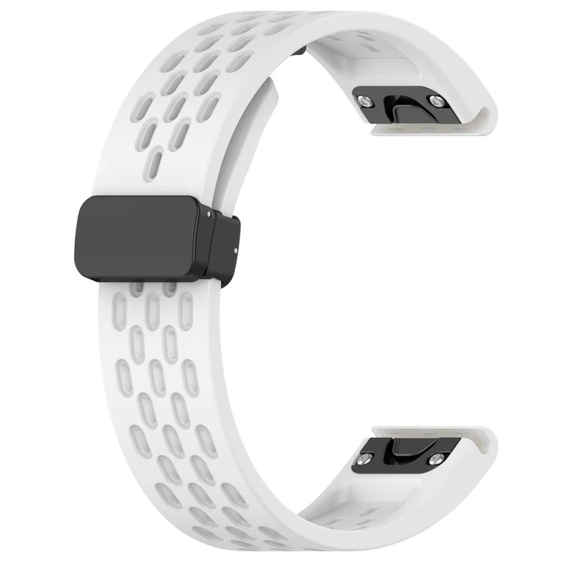 20mm multi-hole style silicone strap with buckle for Garmin Watch