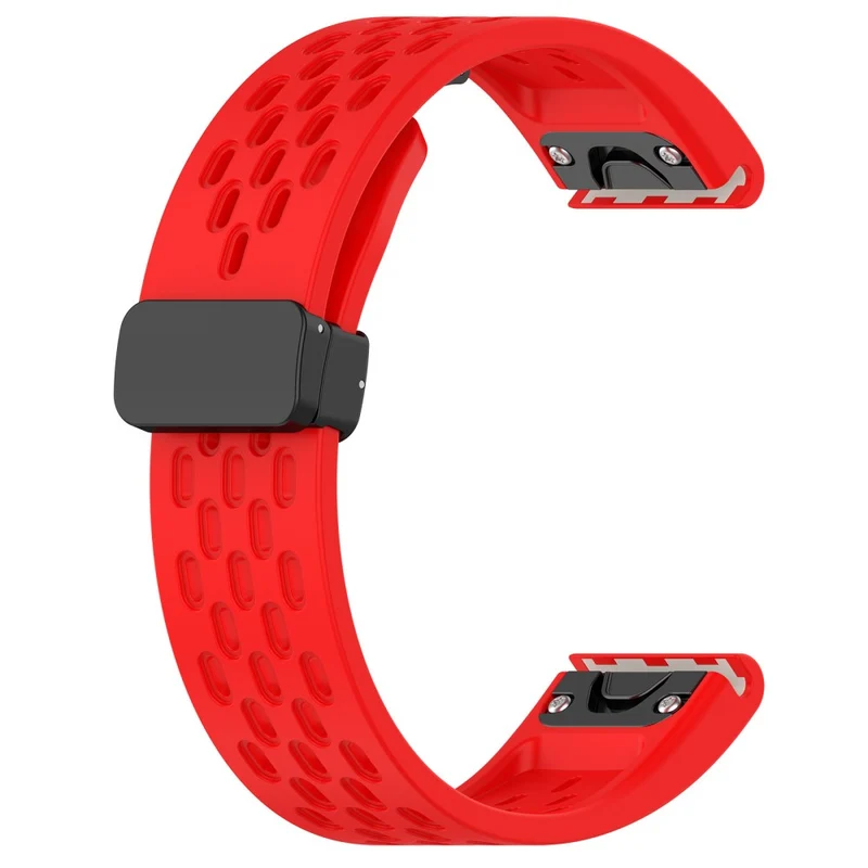 20mm multi-hole style silicone strap with buckle for Garmin Watch