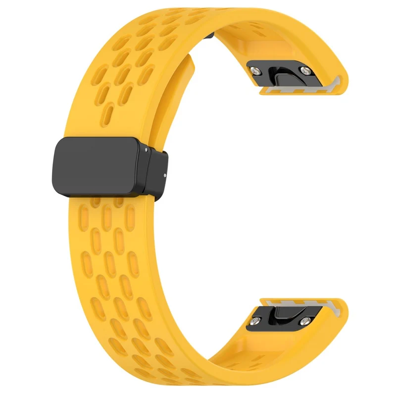 20mm multi-hole style silicone strap with buckle for Garmin Watch