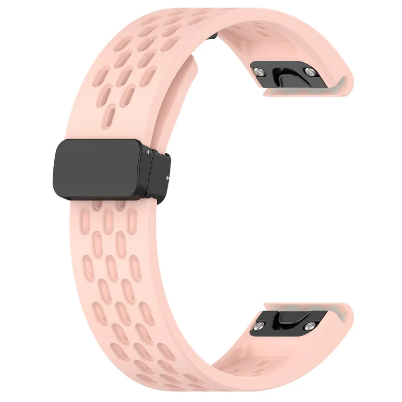 20mm multi-hole style silicone strap with buckle for Garmin Watch