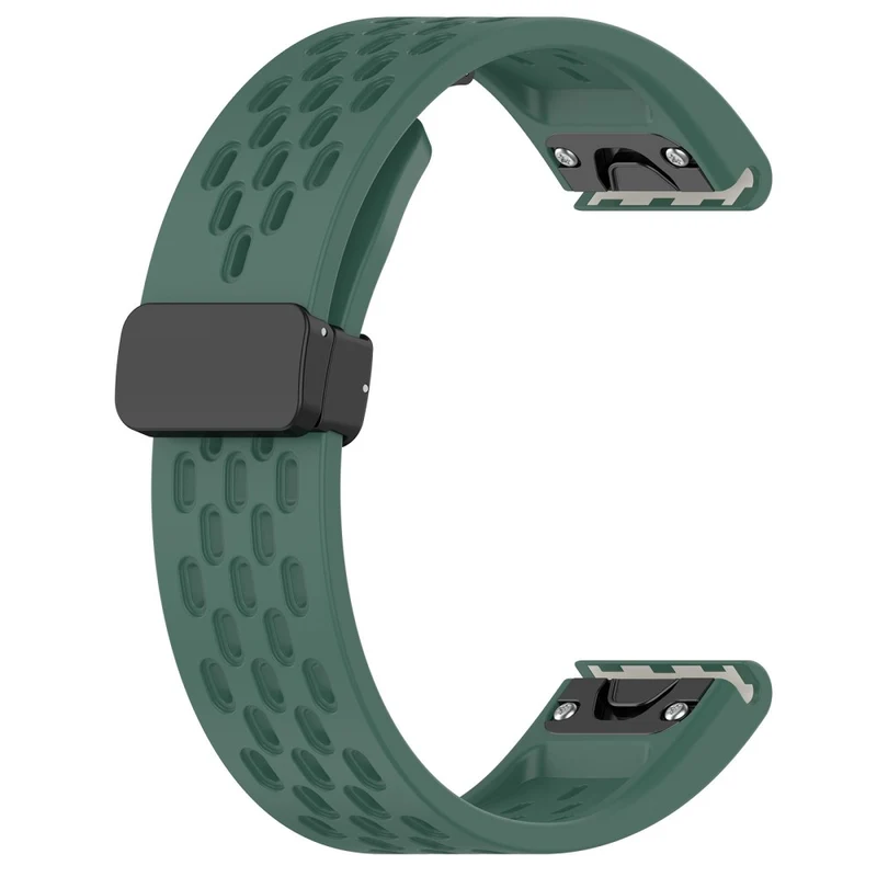 20mm multi-hole style silicone strap with buckle for Garmin Watch