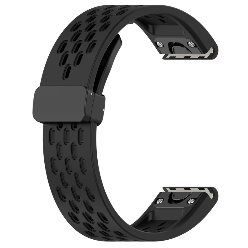 26mm multi-hole style silicone strap with buckle for Garmin Watch