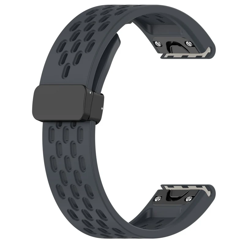 26mm multi-hole style silicone strap with buckle for Garmin Watch