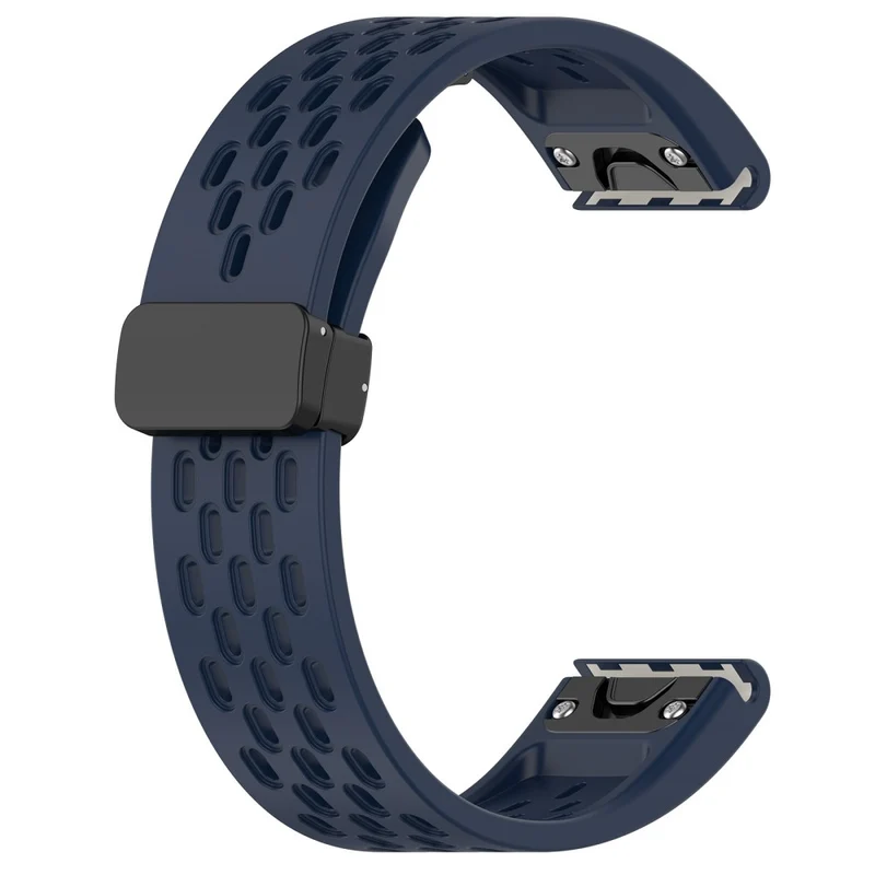26mm multi-hole style silicone strap with buckle for Garmin Watch