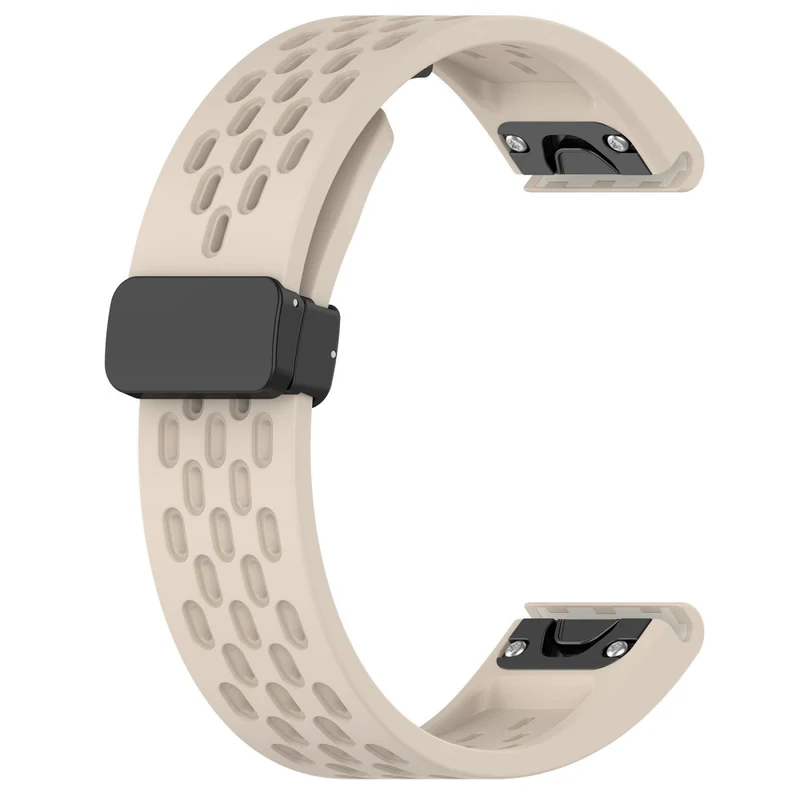 26mm multi-hole style silicone strap with buckle for Garmin Watch