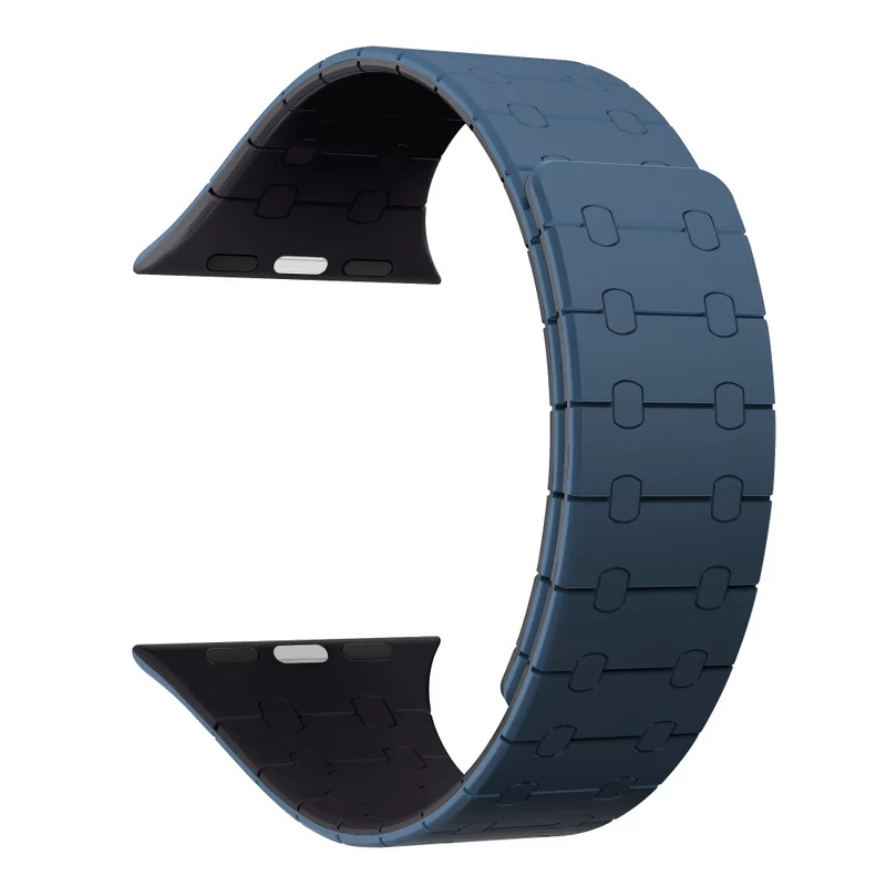 Apple Watch Series 9 45mm / Ultra 2 silicone strap - Orange/ Midnight