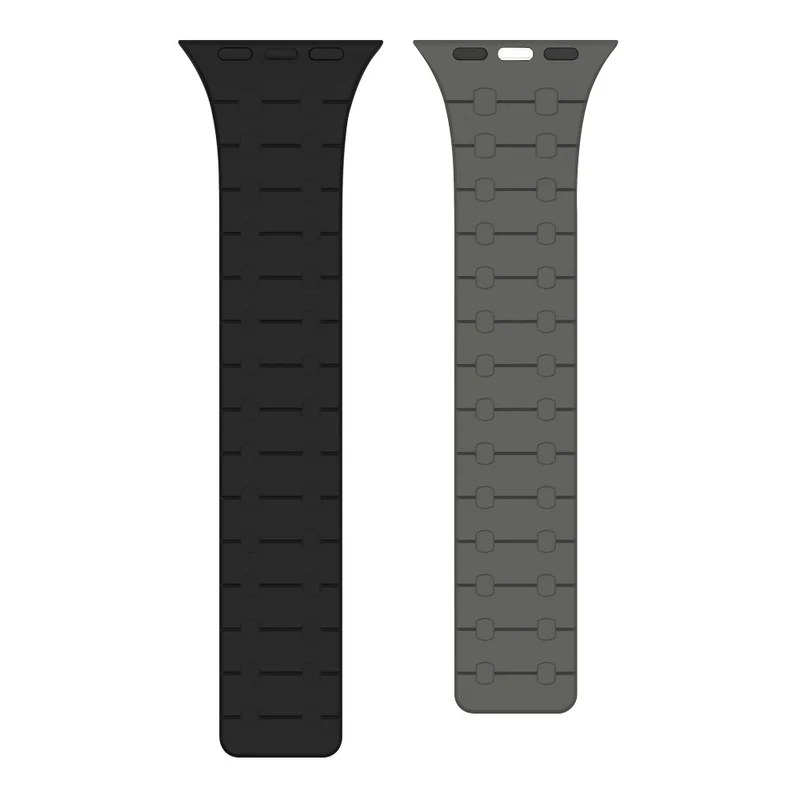 Apple Watch Series 9 45mm / Ultra 2 silicone strap - Orange/ Midnight