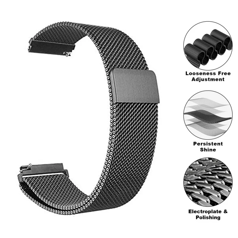 18mm Universal milanese stainless steel strap