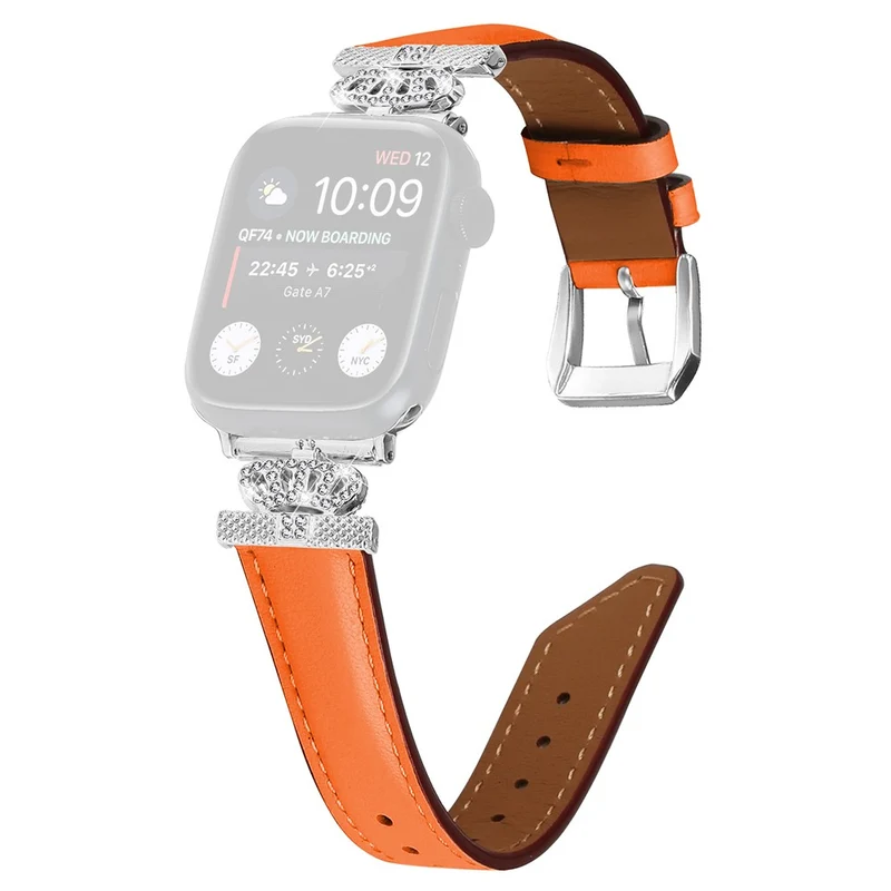 Watch Bracelet Band Apple Watch Series 9 8 7 41mm / SE (2023) SE (2022) 6 5 4 SE 40mm / 3 2 1 38mm Rhinestone Strap with Silver Buckle