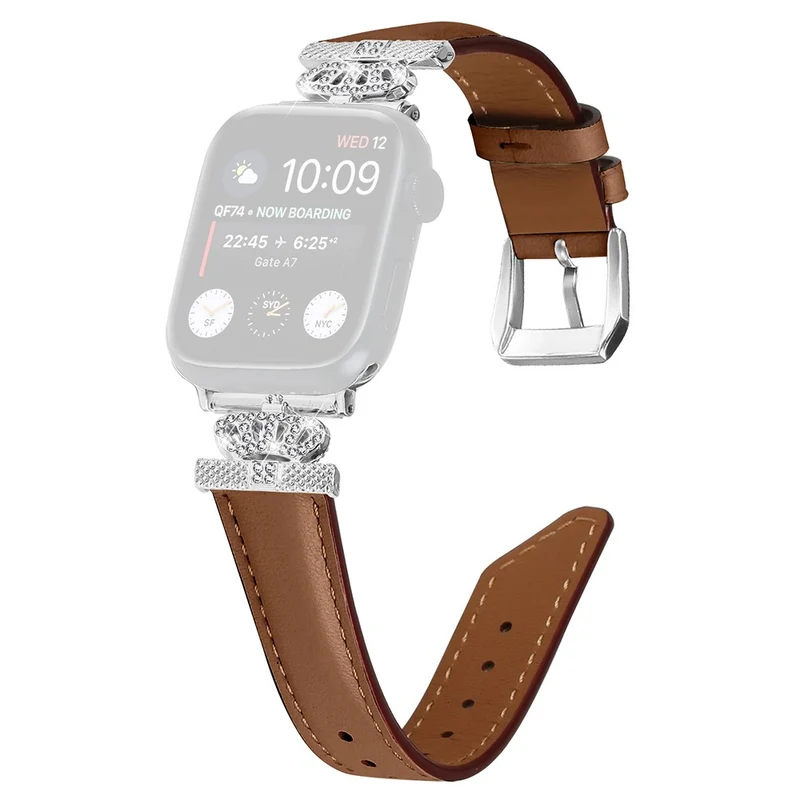 Watch Bracelet Band Apple Watch Series 9 8 7 41mm / SE (2023) SE (2022) 6 5 4 SE 40mm / 3 2 1 38mm Rhinestone Strap with Silver Buckle