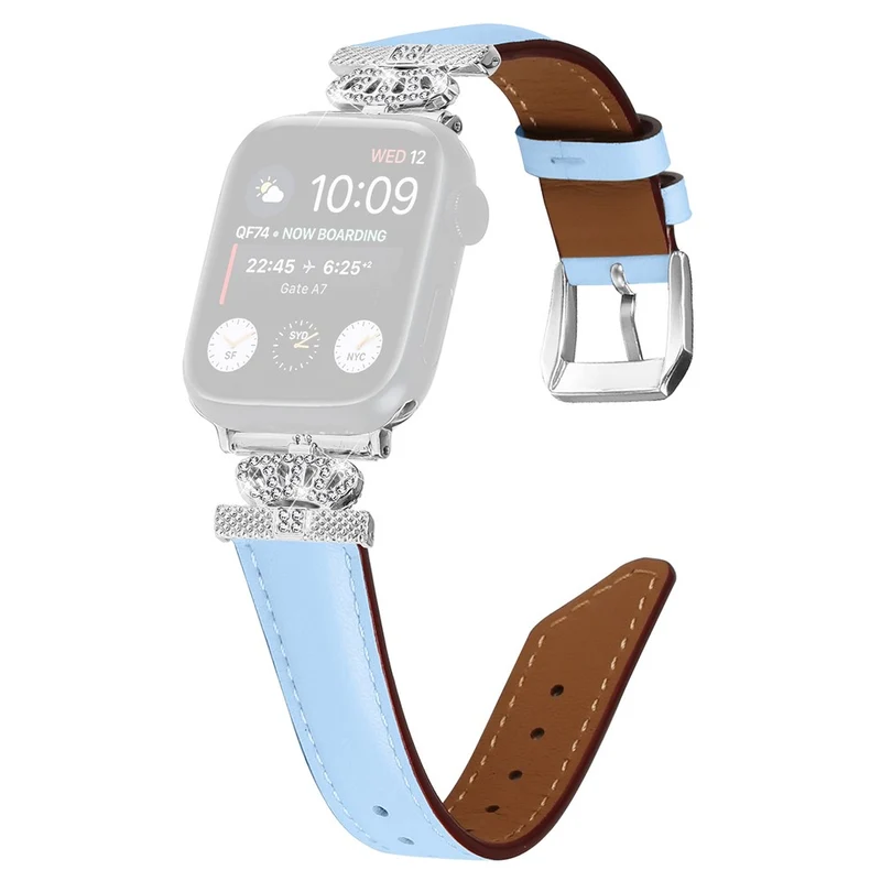 Silver Buckle Watch Band Apple Watch Universal 49mm/45mm/42mm Rhinestone Bracelet Strap