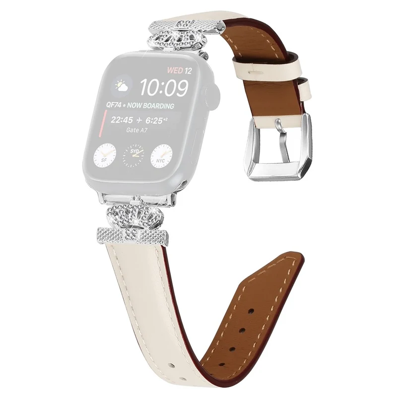 Silver Buckle Watch Band Apple Watch Universal 49mm/45mm/42mm Rhinestone Bracelet Strap