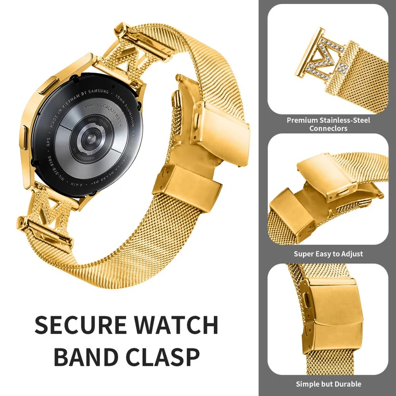 Amazfit Cheetah Pro M-shape stainless steel strap with buckle - Gold