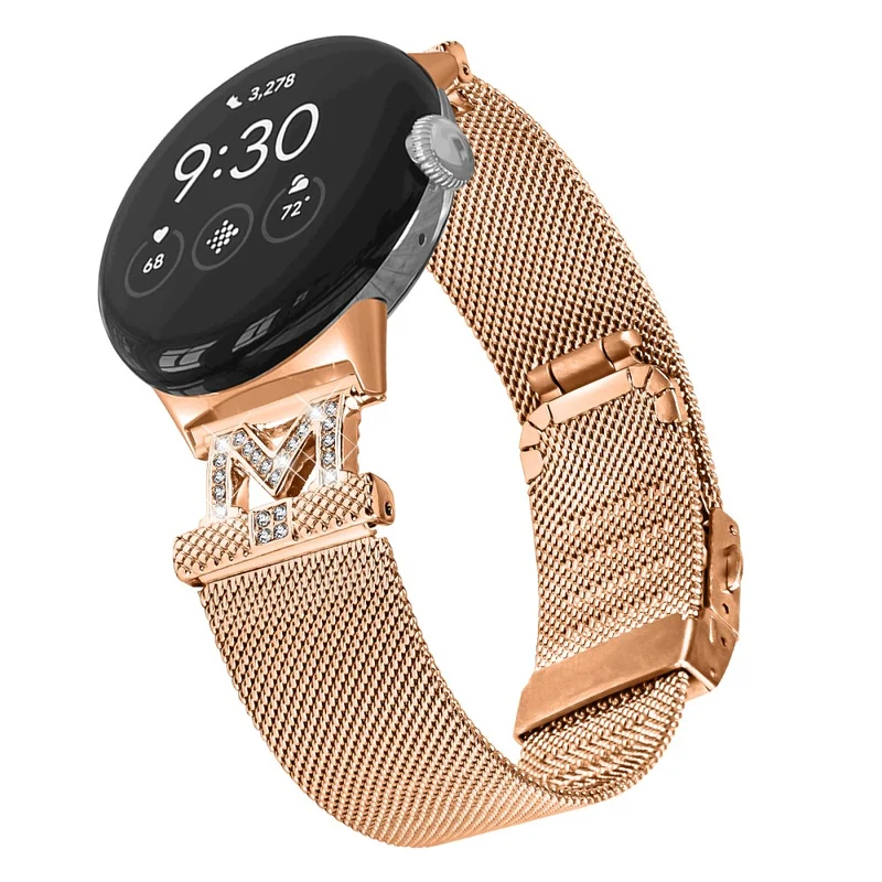 Google Pixel Watch stainless steel strap with buckle - Gold
