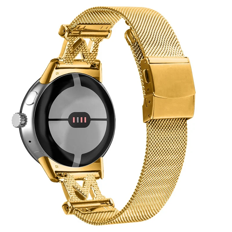 Google Pixel Watch stainless steel strap with buckle - Gold