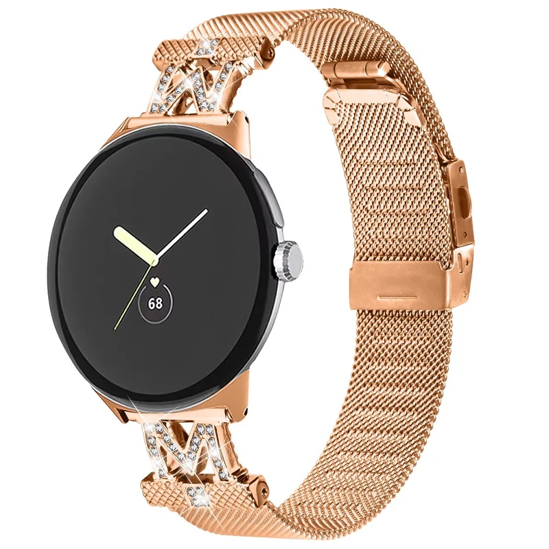 Google Pixel Watch stainless steel strap with buckle - Gold