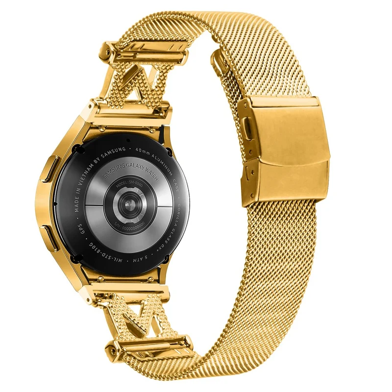 Samsung Galaxy Watch 6 / 6 Classic stainless steel strap with connector - Gold