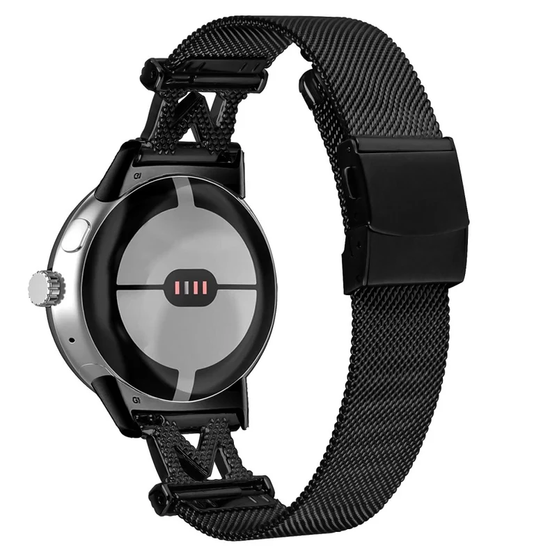 Google Pixel Watch rhinestone décor metal strap with buckle