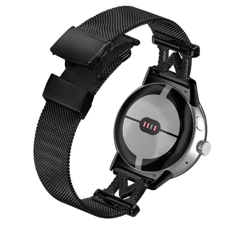 Google Pixel Watch rhinestone décor metal strap with buckle