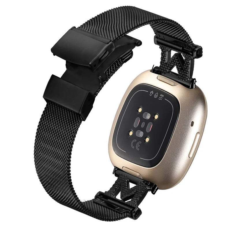 Fitbit Sense 2 / Versa 4 M-shape stainless steel strap with buckle