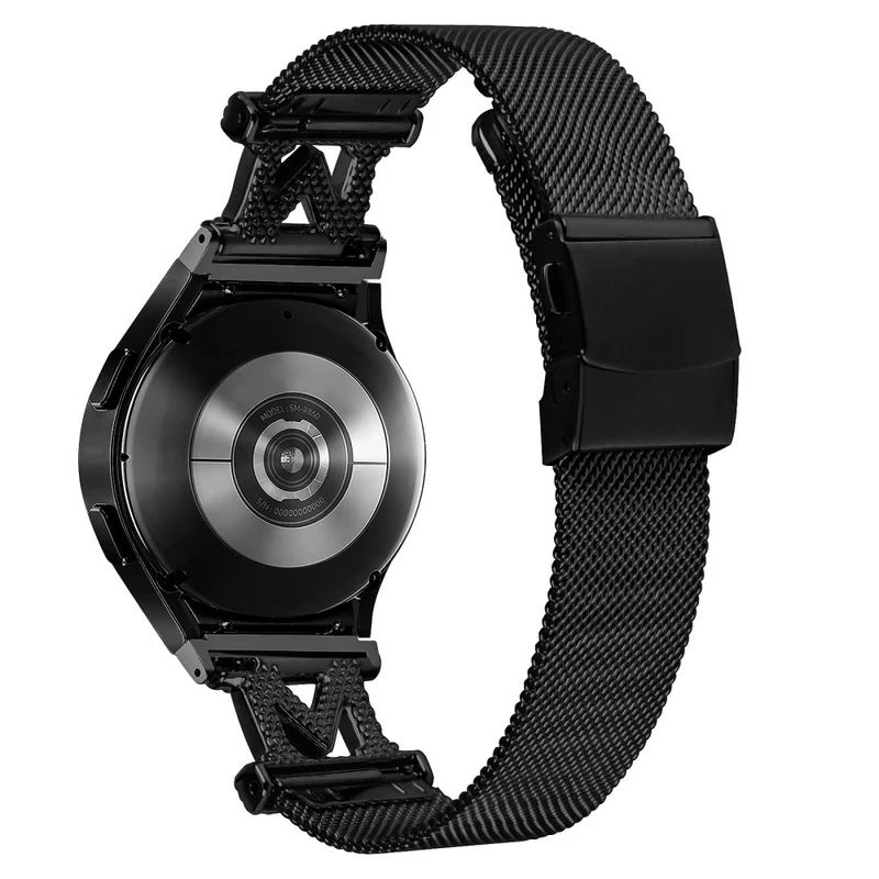 Samsung Galaxy Watch 6 / 6 Classic rhinestone décor stainless steel strap with connector