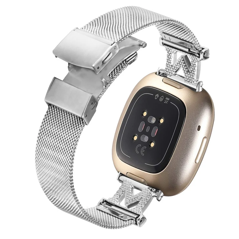 Fitbit Sense / Versa 3 milanese stainless steel strap