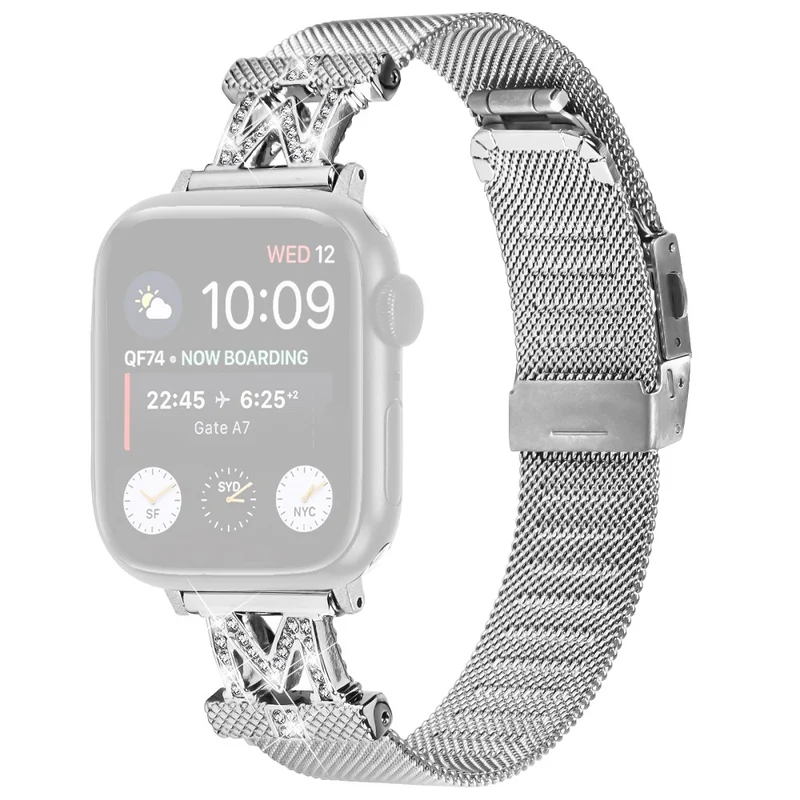 Apple Watch Series 9 45mm / Ultra 2 milanese stainless steel strap