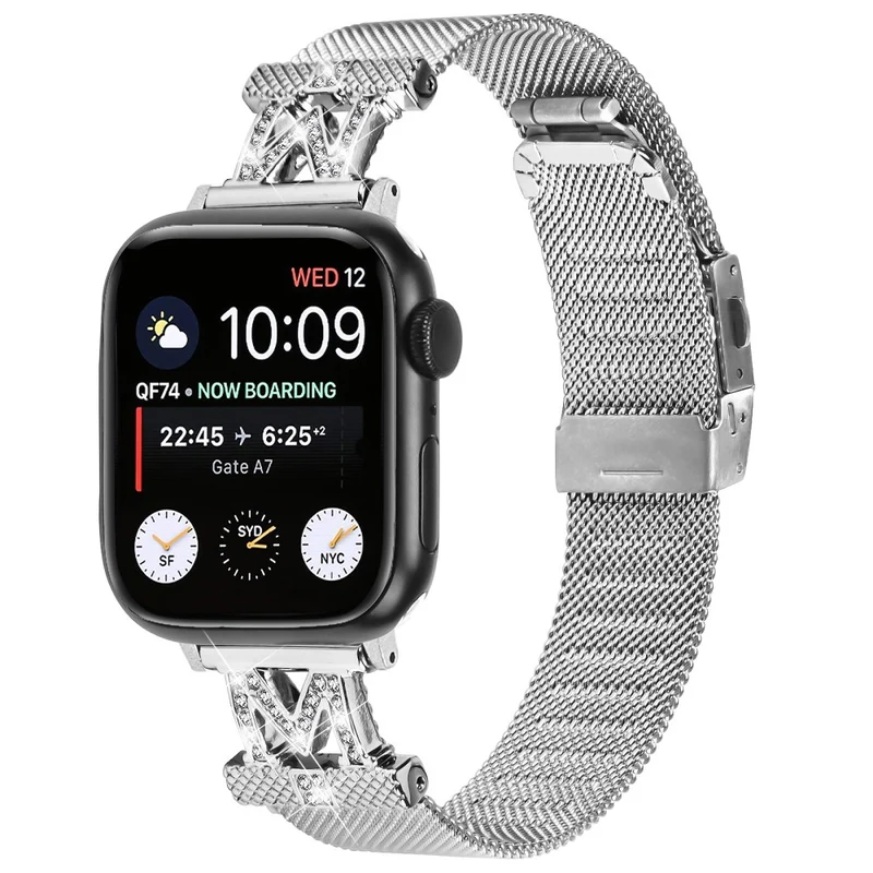 Apple Watch Series 9 45mm / Ultra 2 milanese stainless steel strap