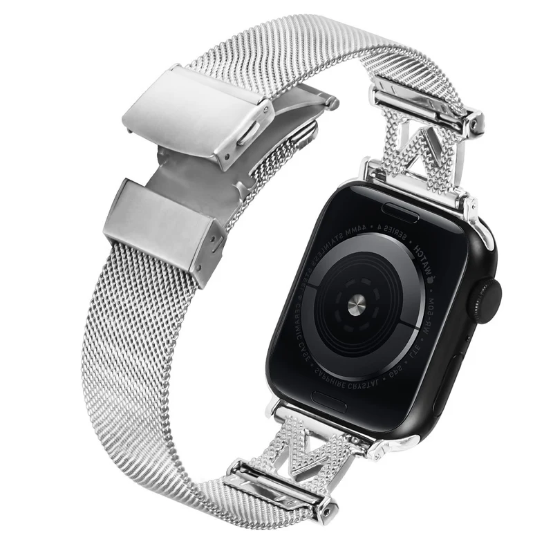 Apple Watch Series 9 45mm / Ultra 2 milanese stainless steel strap