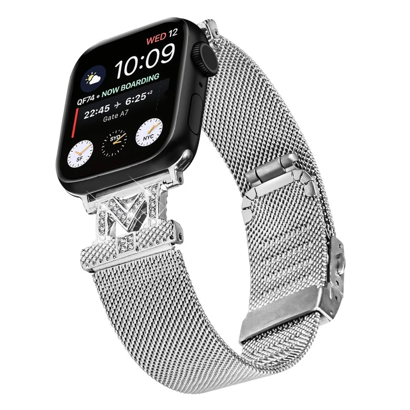 Apple Watch Series 9 45mm / Ultra 2 milanese stainless steel strap
