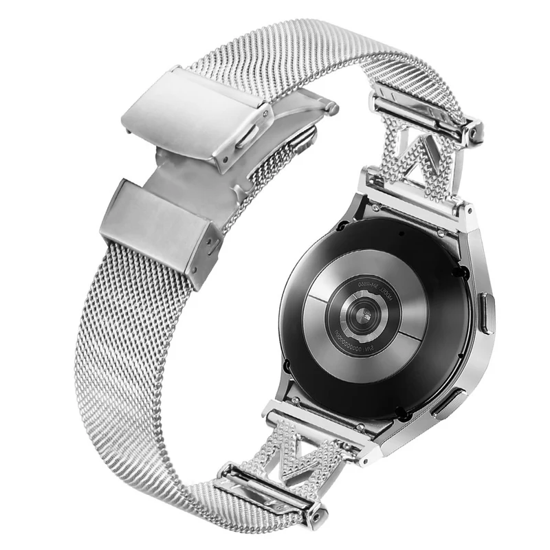 Samsung Galaxy Watch 6 / 6 Classic rhinestone décor stainless steel strap with connector