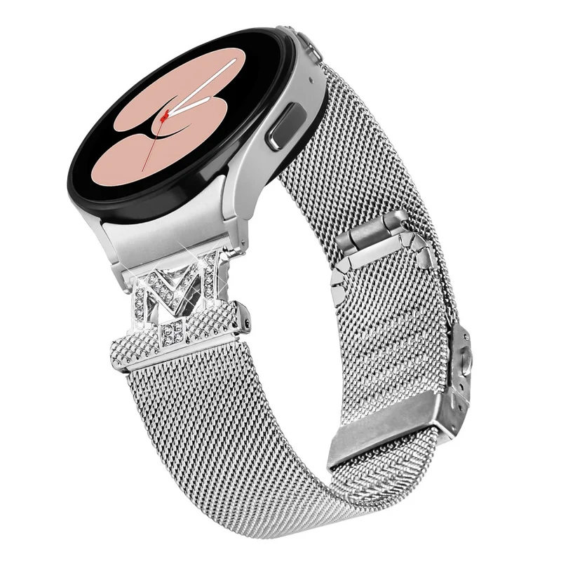 Samsung Galaxy Watch 6 / 6 Classic rhinestone décor stainless steel strap with connector