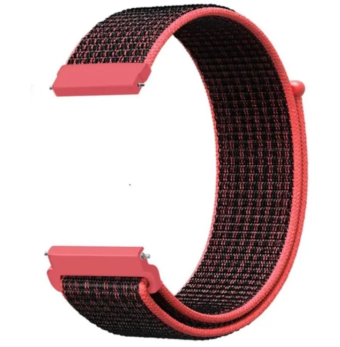 Amazfit Balance Ultra Nylonarmband (Schwarz/Koralle)