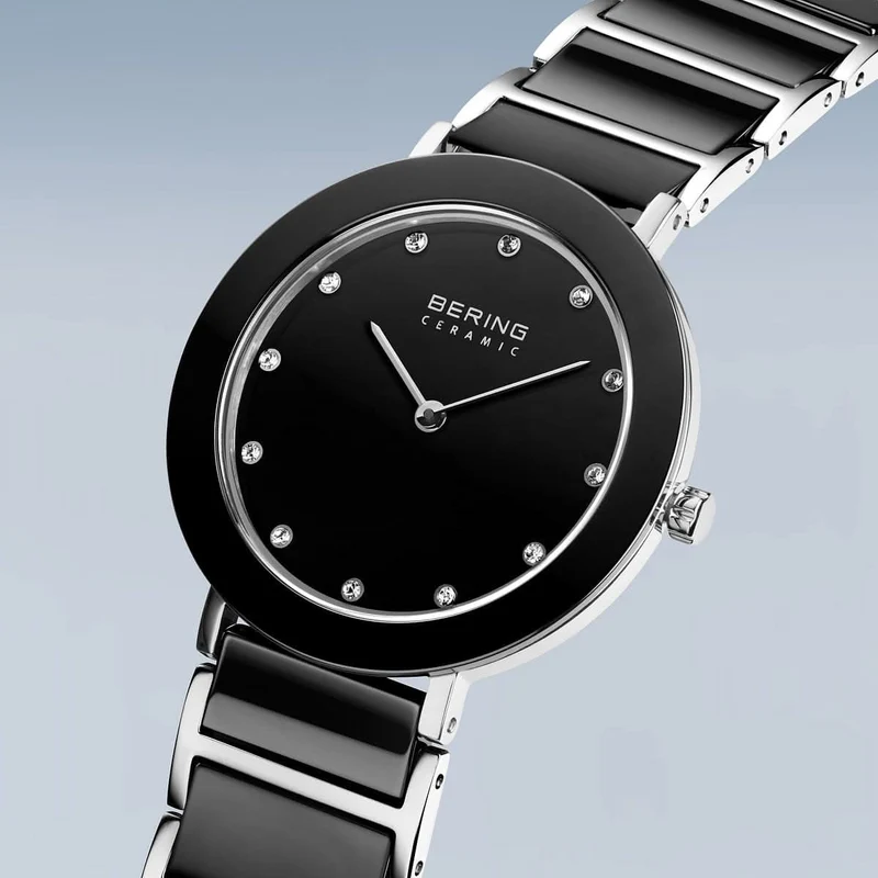 Bering Ceramic 11434-742 Damenuhr • Kratzfestes Saphirglas • High-Tech Keramik